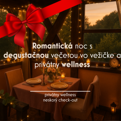 Romantická noc v deluxe izbe s degustačnou večerou vo vežičke a privátnym wellnessom voucher - Hotel GOLFER