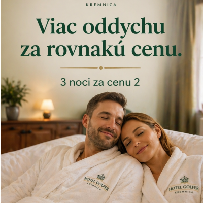 3 noci za cenu 2 - Hotel GOLFER